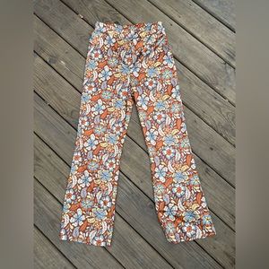 Cider Floral Retro Flared Pants